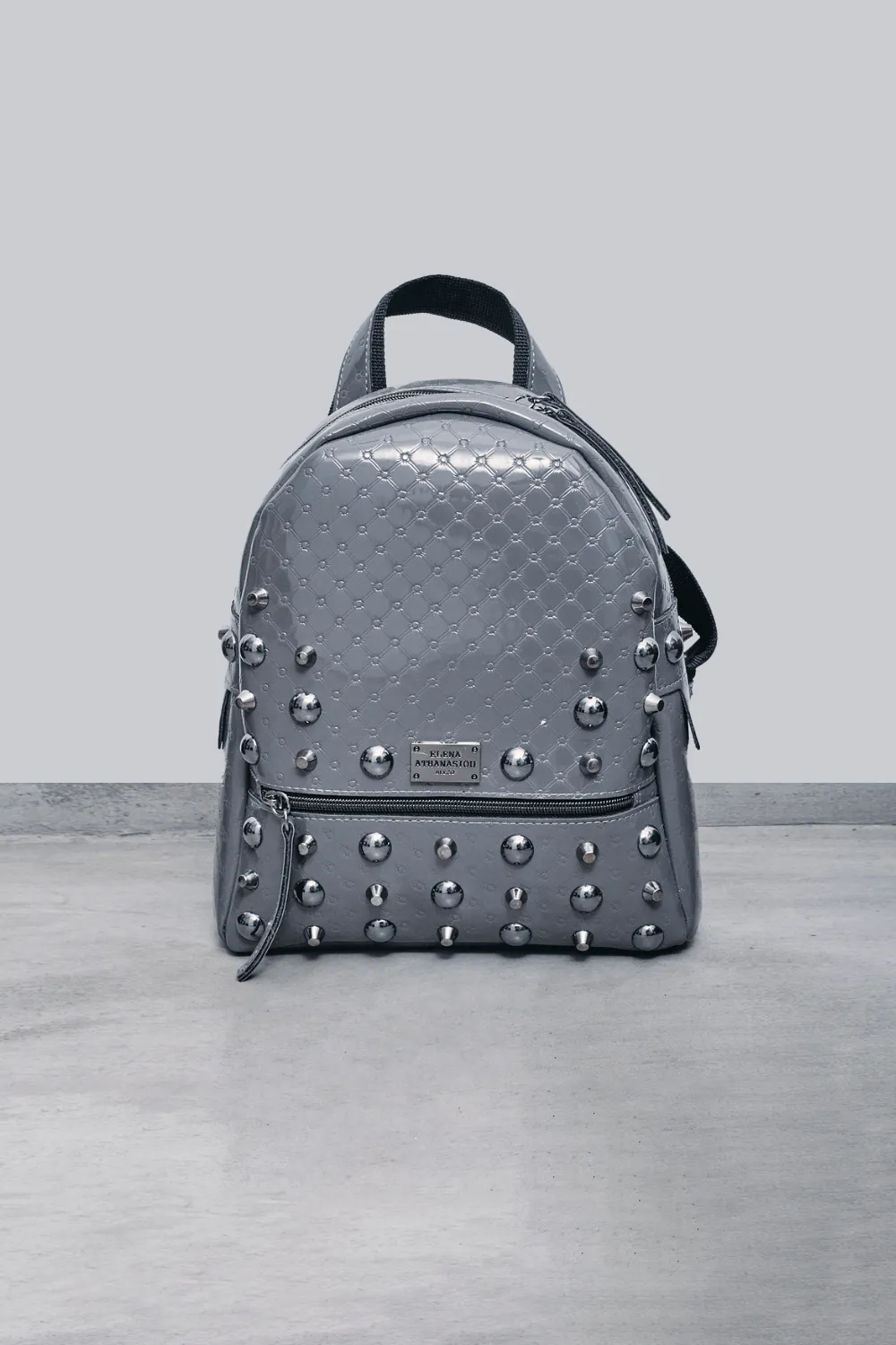 Retro Backpack Γυναικείο Λουστρίνι Γκρι Small - Image 1