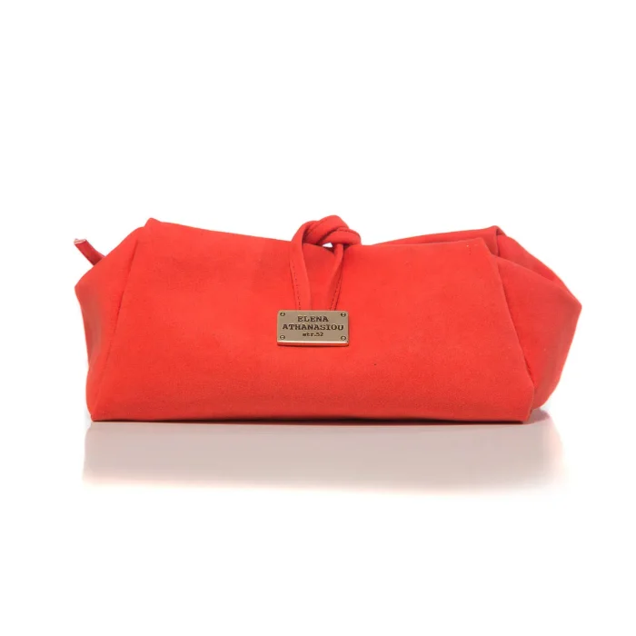 Lunchbag Suede Τσάντα Εξοδου Κοραλι Large - Image 2