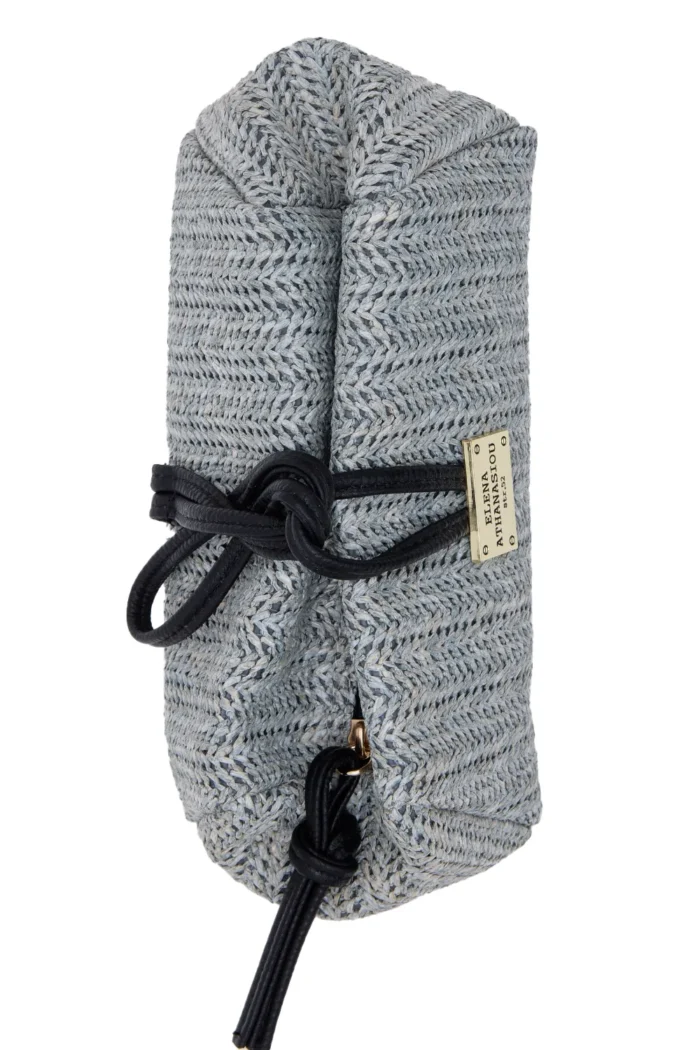 Lunchbag Vegan Straw Τσάντα Εξοδου Γκρι - Image 2