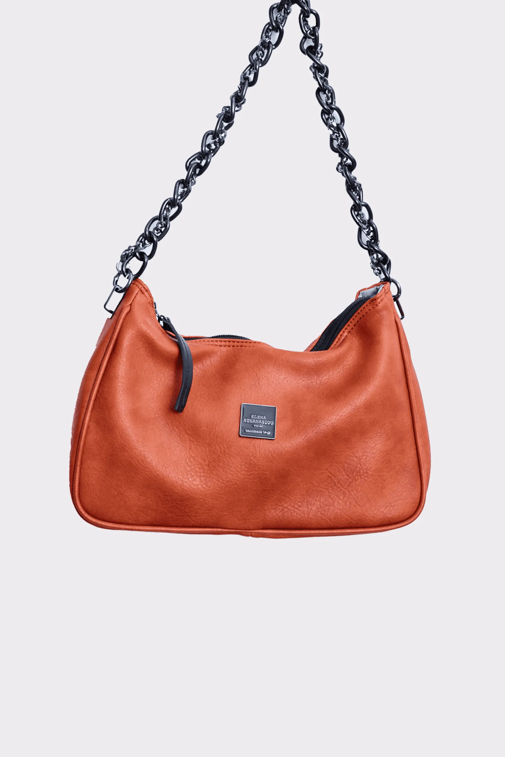 Retro Chain Baguette Bag Πορτοκαλί - Image 1