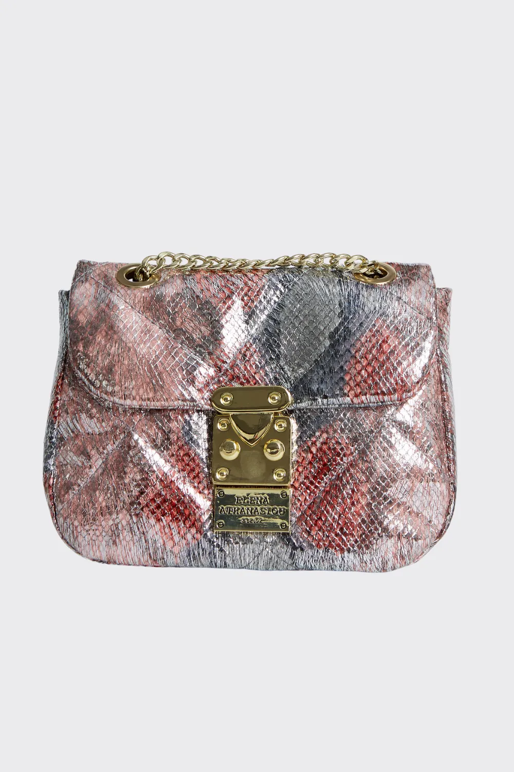 Shiny Snake Τσάντα Εξοδου Ροζ - Image 1