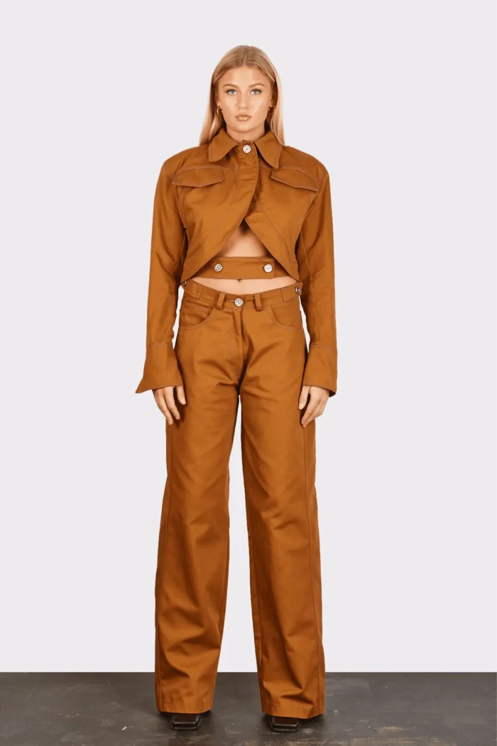 Andriana Crop Jacket Apparel  Terracotta - Image 4