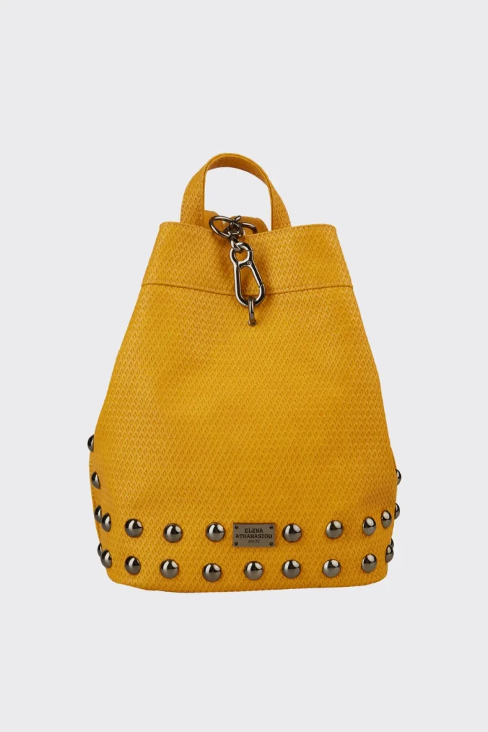 Black N' Metal Straw Backpack Γυναικείο Κίτρινο - Image 2