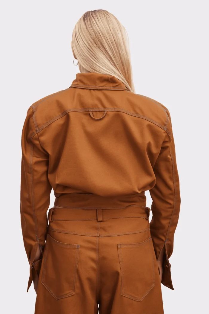 Andriana Crop Jacket Apparel  Terracotta - Image 6