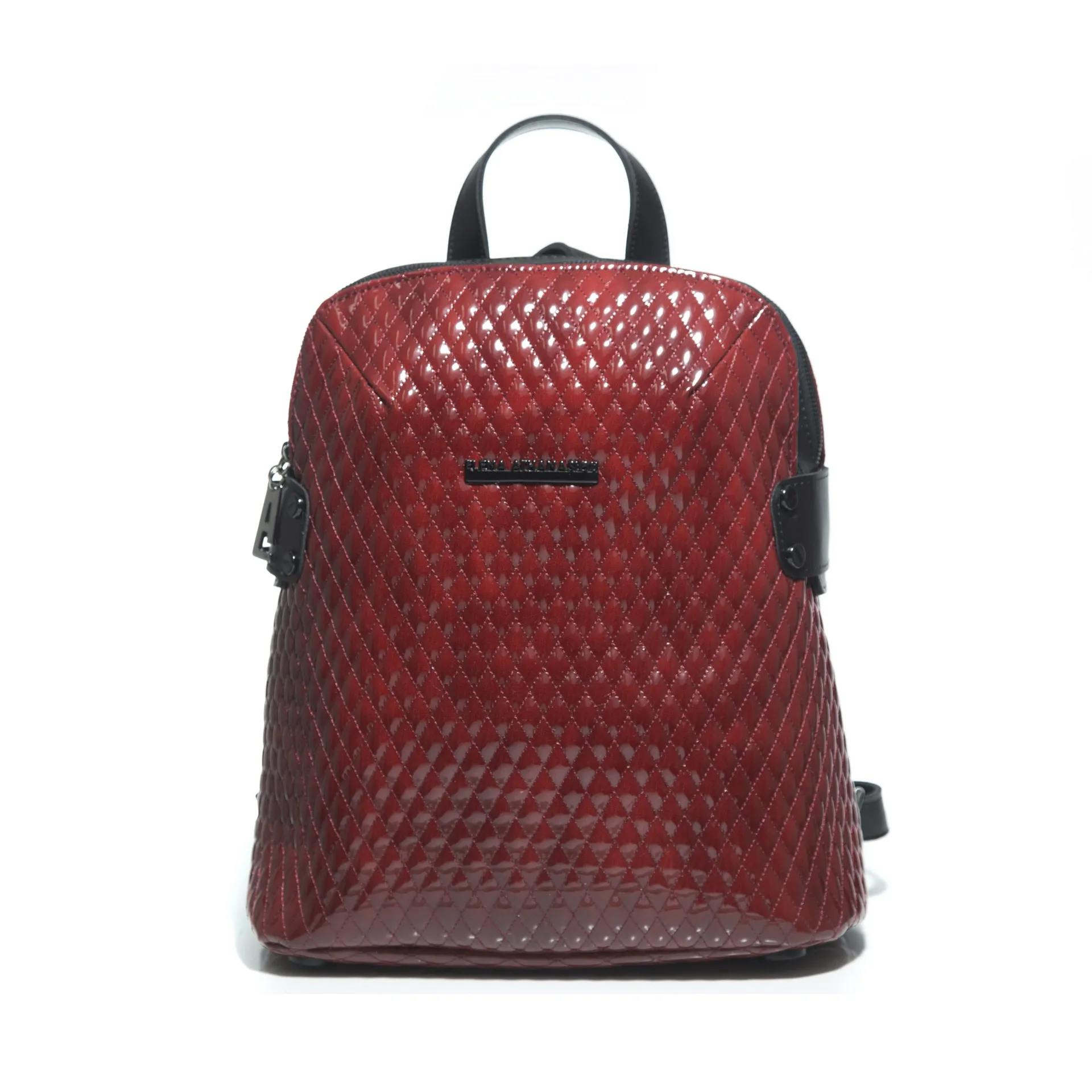 Biker Vinyl Backpack Γυναικείο Βουργουνδί - Image 1
