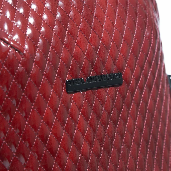 Biker Vinyl Backpack Γυναικείο Βουργουνδί - Image 6