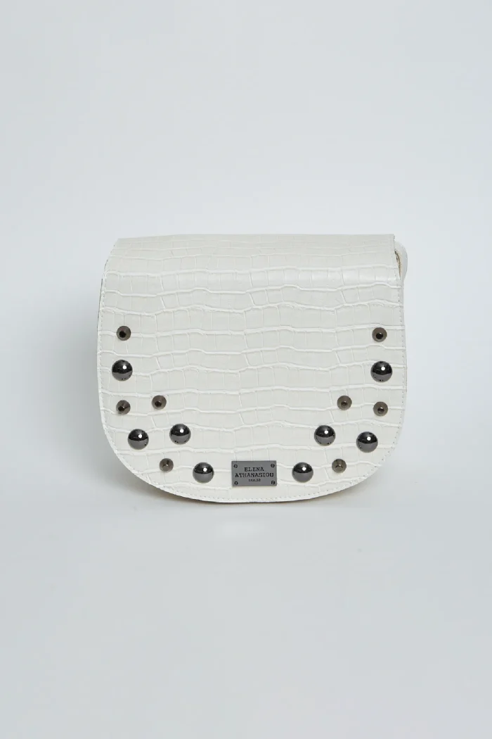 Croco Τσάντα Χιαστι Λευκο Xl - Image 2