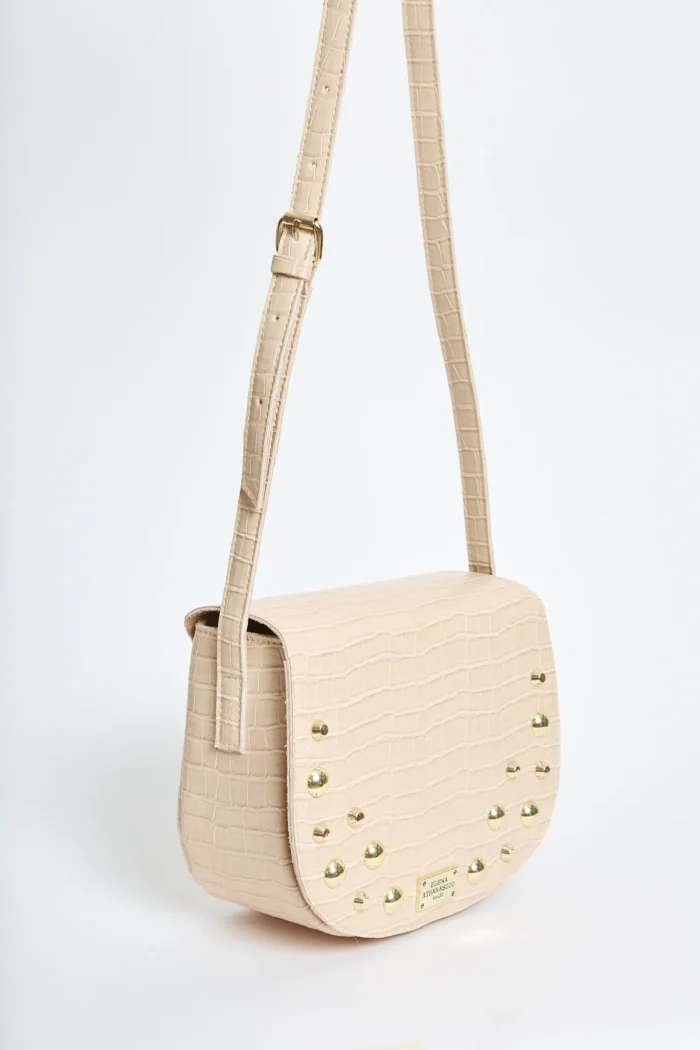 Croco Τσάντα Χιαστι Μπεζ Xl - Image 3