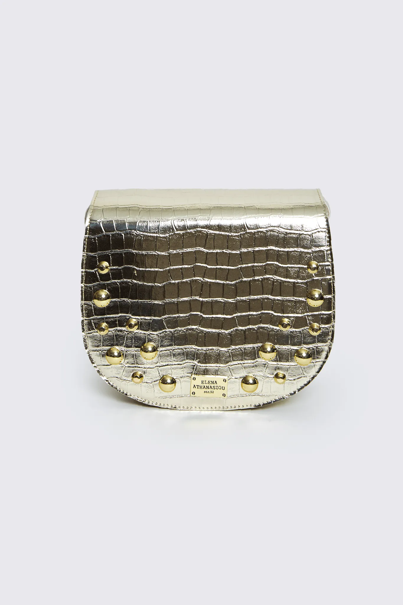 Croco Τσάντα Χιαστι Gold Xl - Image 1