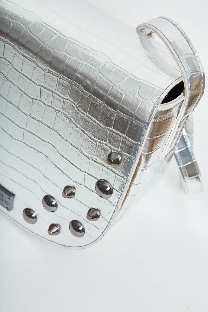 Croco Τσάντα Χιαστι Silver Xl - Image 4