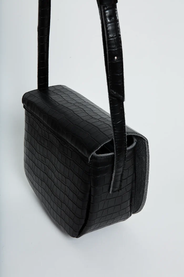 Croco Τσάντα Χιαστι Μαυρη Xl - Image 5