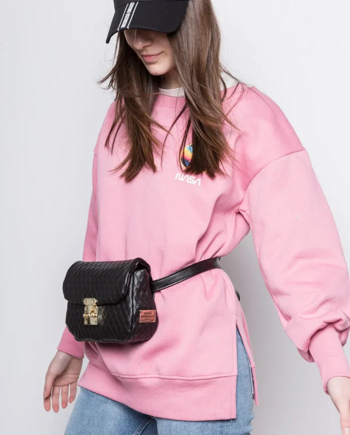 Belt Bag Τσάντα Εξοδου Μαυρη-Χρυσό - Image 2