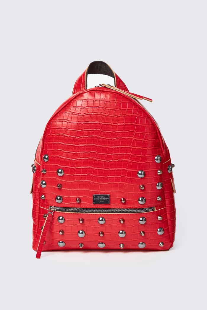 Croco Backpack Γυναικείο Ασημί Large - Image 2