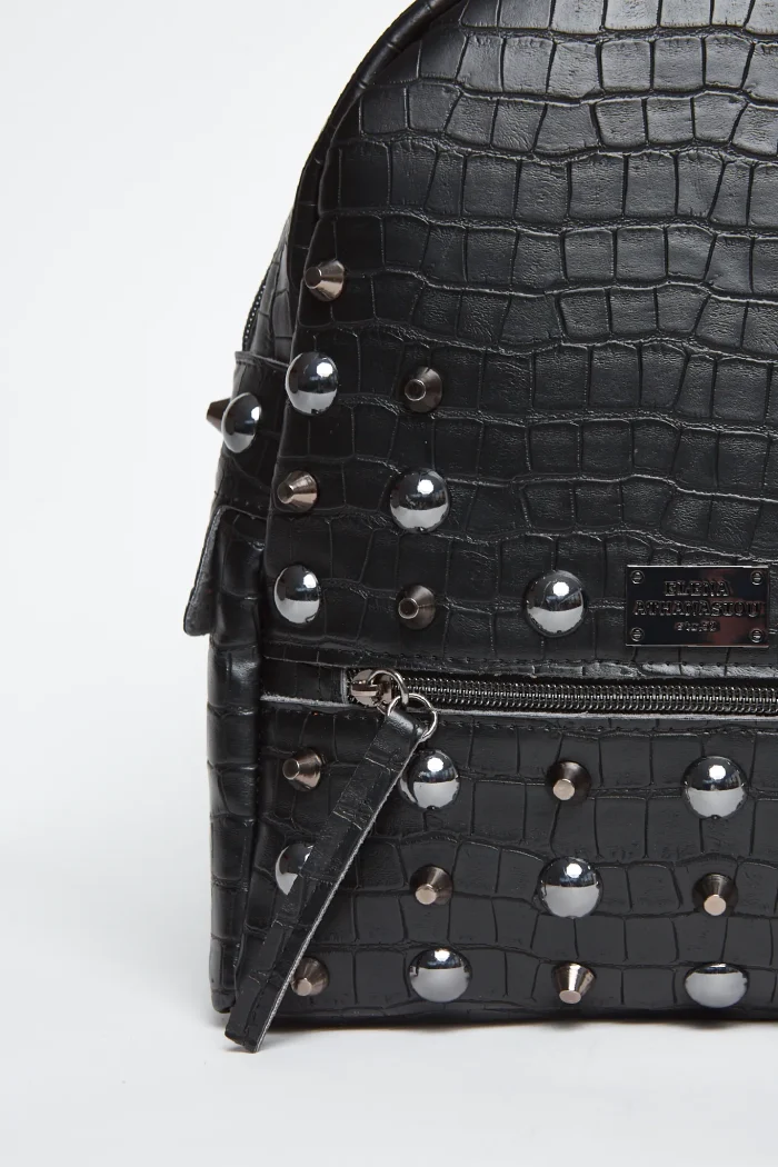 Croco Backpack Γυναικείο Μαύρη Small - Image 4