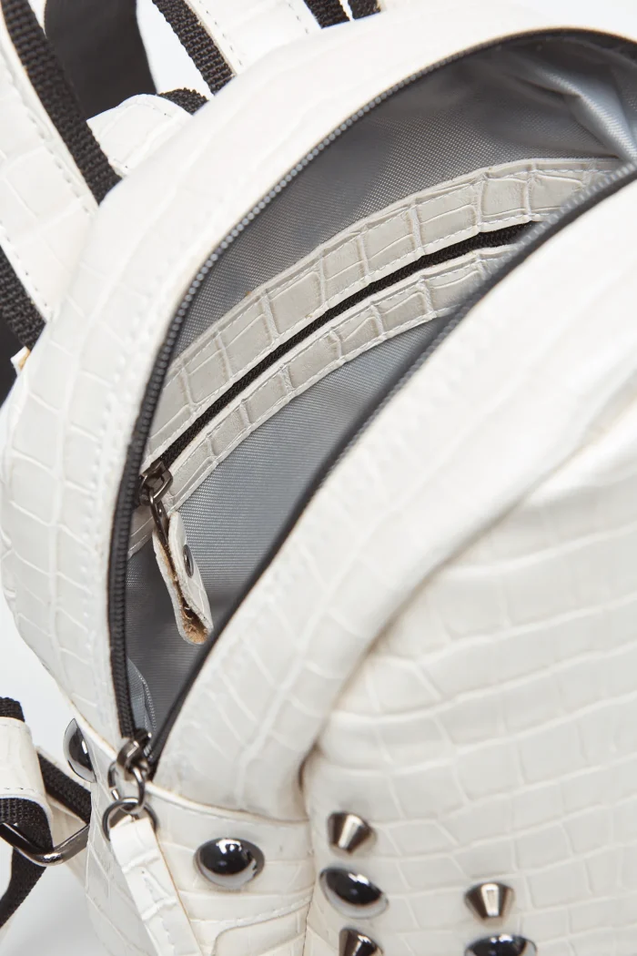 Croco Backpack Γυναικείο Λευκό Large - Image 6