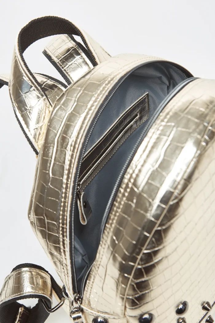 Croco Backpack Γυναικείο Χρυσό Large - Image 6