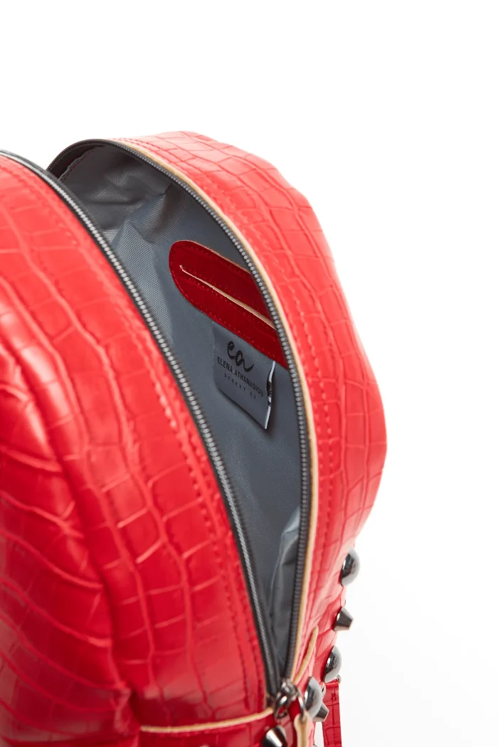 Croco Backpack Γυναικείο Κόκκινο Small - Image 5