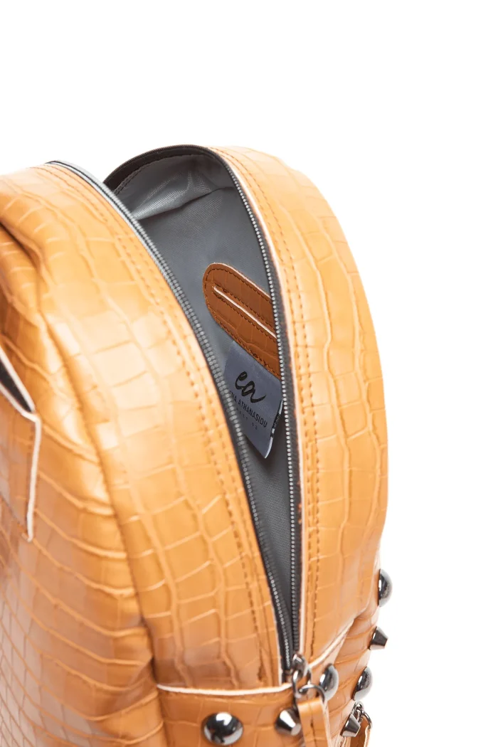 Croco Backpack Γυναικείο Κονιάκ Large - Image 6