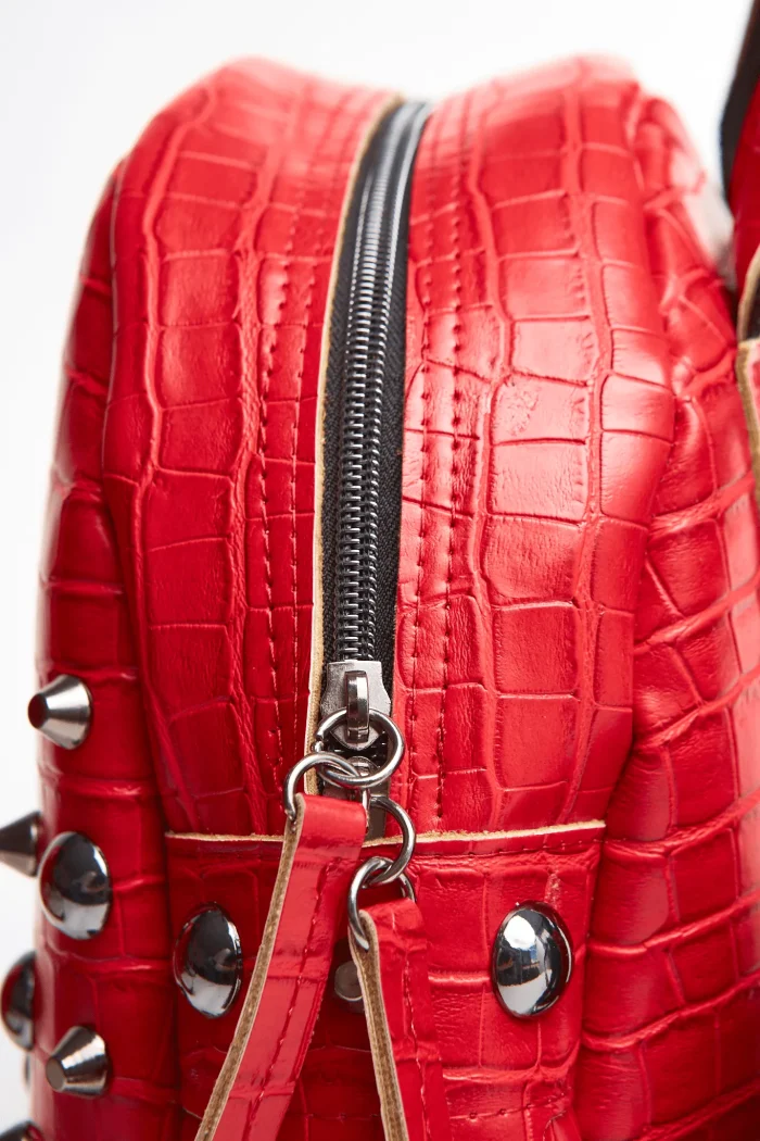 Croco Backpack Γυναικείο Κόκκινο Small - Image 4