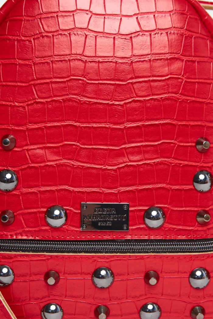 Croco Backpack Γυναικείο Ασημί Large - Image 4