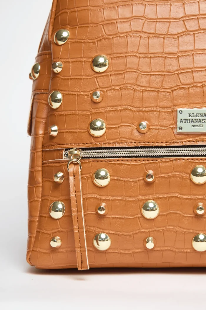 Croco Backpack Γυναικείο Κονιάκ Large - Image 3