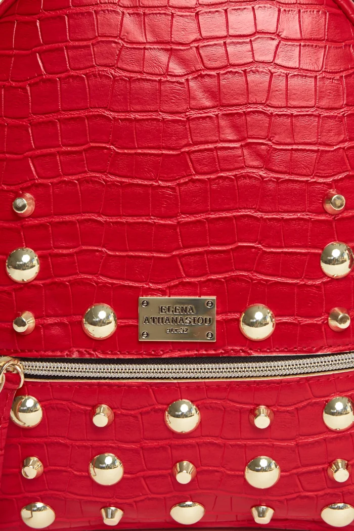 Croco Backpack Γυναικείο Κόκκινο Small - Image 3