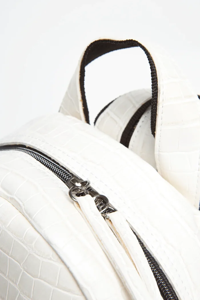 Croco Backpack Γυναικείο Λευκό Small - Image 4