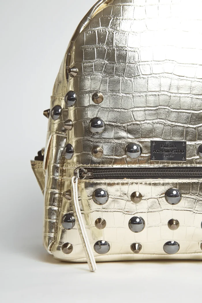 Croco Backpack Γυναικείο Χρυσό Large - Image 4