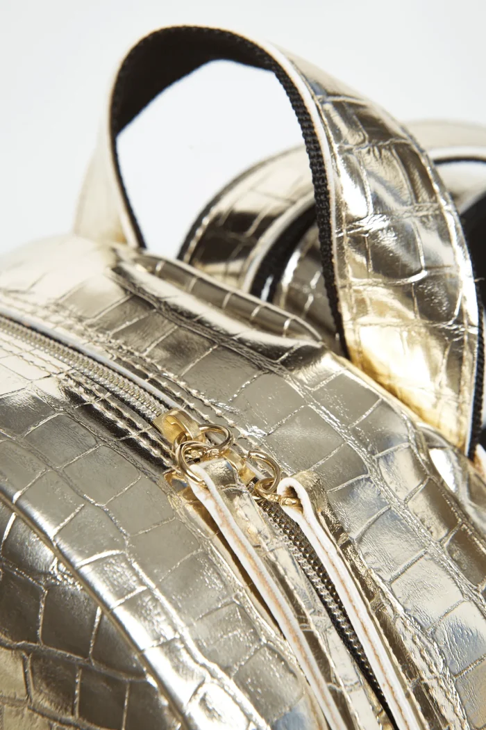 Croco Backpack Γυναικείο Χρυσό Large - Image 5