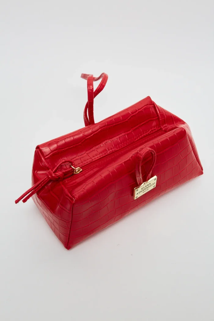 Lunchbag Croco Τσάντα Εξοδου Κοκκινο - Image 2