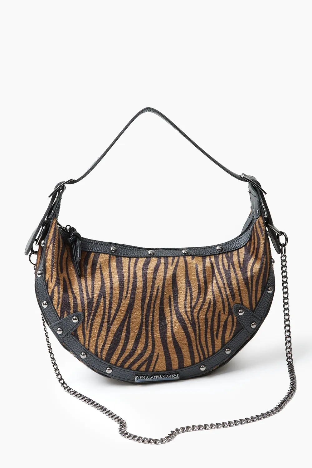 Hype Vegan Baguette Bag Zebra Brown - Image 1