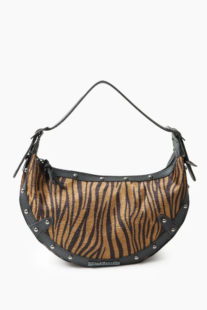 Hype Vegan Baguette Bag Zebra Brown - Image 3