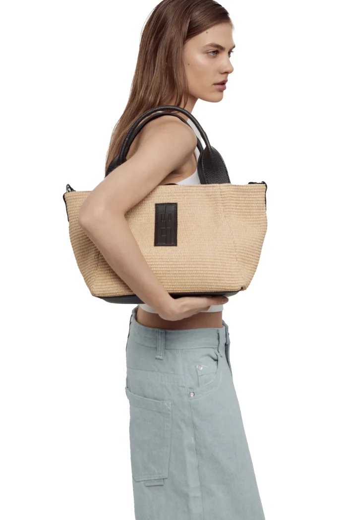 Classy Straw Τσάντα Χειρος Μπεζ - Image 2