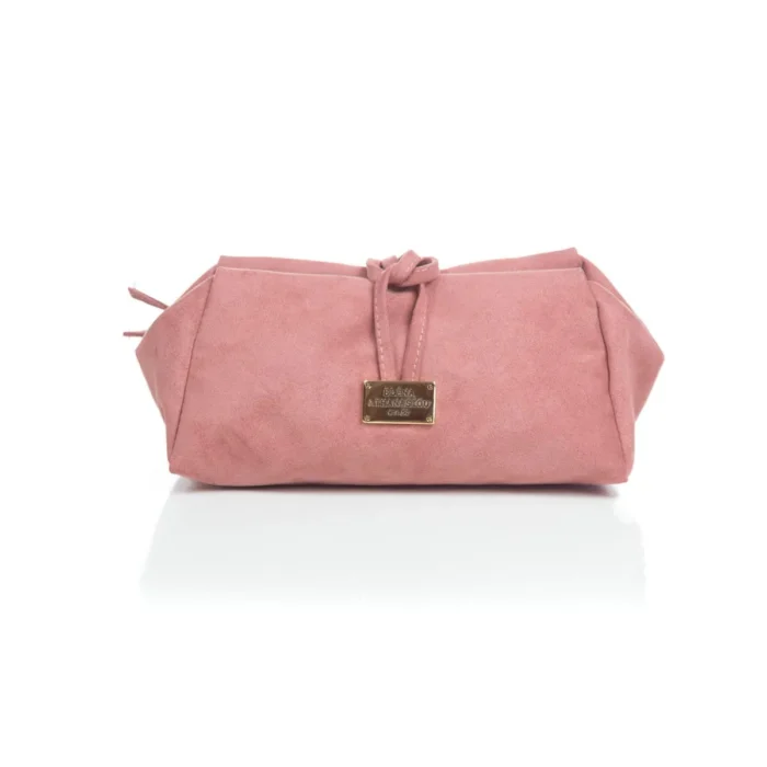 Lunchbag Suede Τσάντα Εξοδου Ροζ Large - Image 2