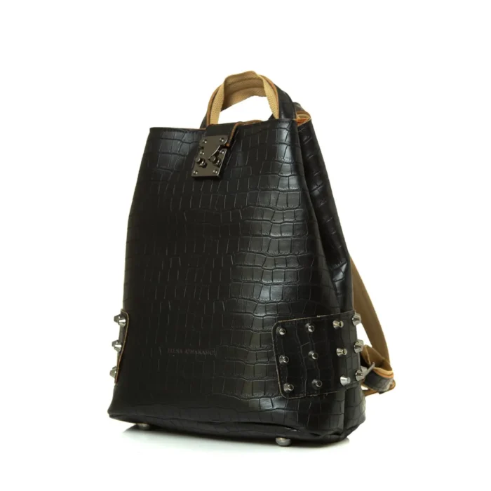 City Lady Croco Backpack Γυναικείο Μαυρη - Image 2