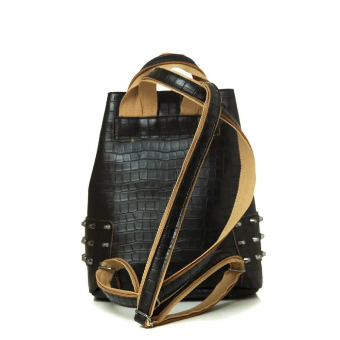 City Lady Croco Backpack Γυναικείο Μαυρη - Image 4