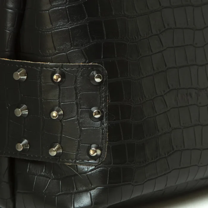 City Lady Croco Backpack Γυναικείο Μαυρη - Image 5