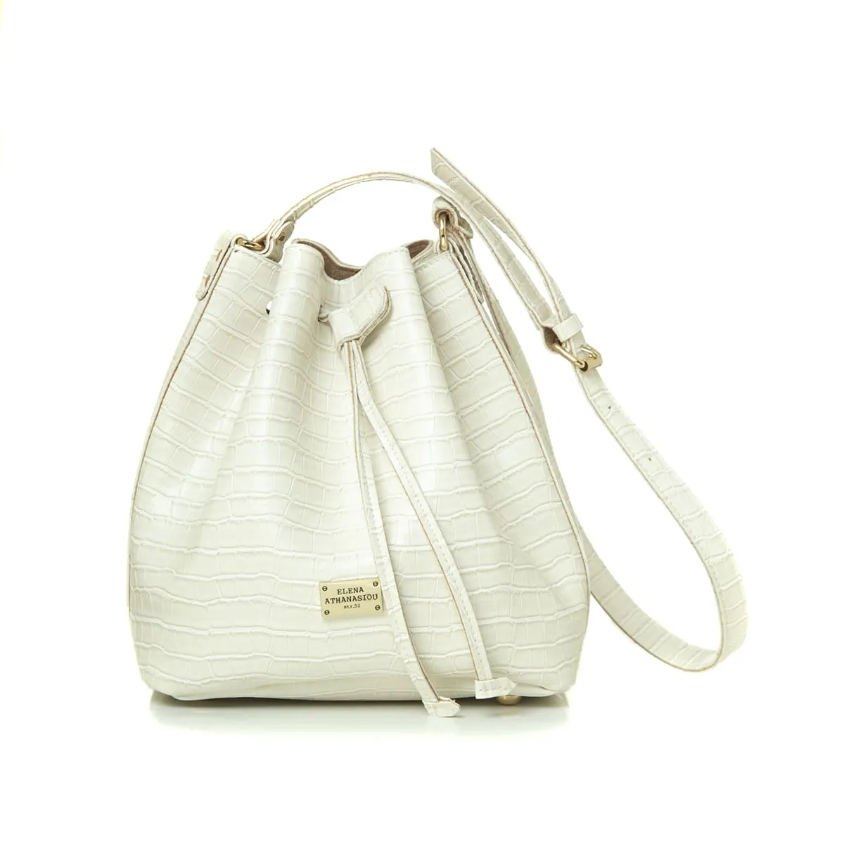 Croco Pouch Bag Λευκό - Image 1