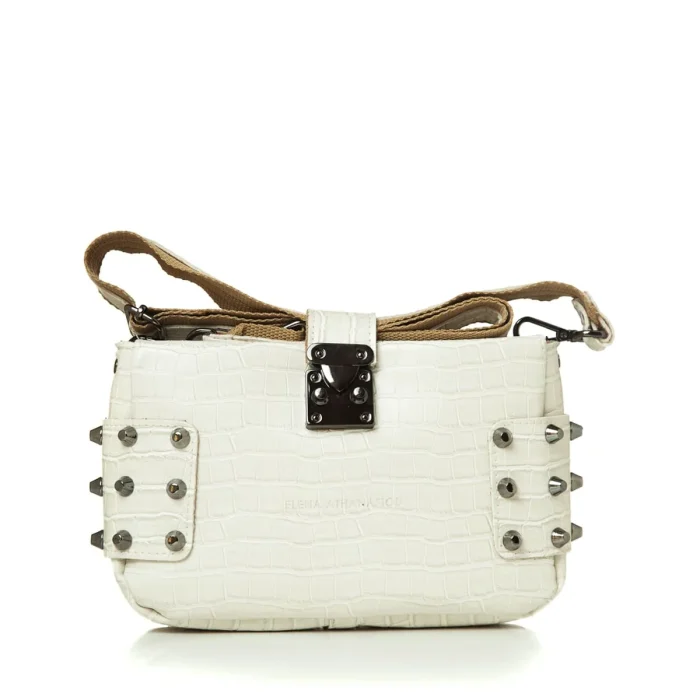 City Lady Croco Clutch Bag Λευκο - Image 4