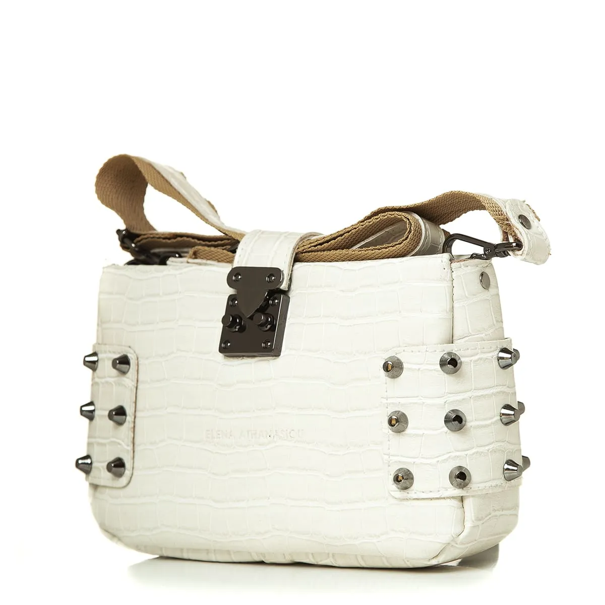 City Lady Croco Clutch Bag Λευκο - Image 1