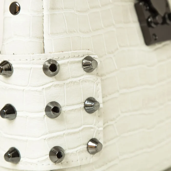 City Lady Croco Clutch Bag Λευκο - Image 3