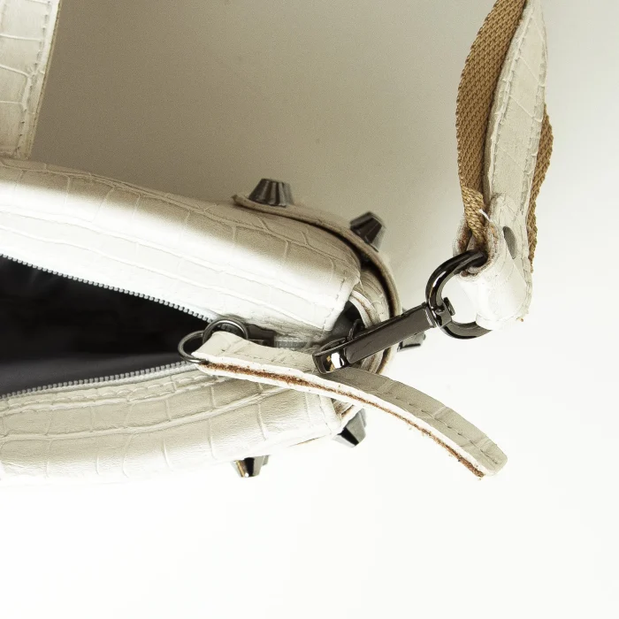 City Lady Croco Clutch Bag Λευκο - Image 5