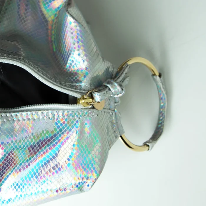 Bracelet Glitter Τσάντα Εξοδου Ασημι - Image 4