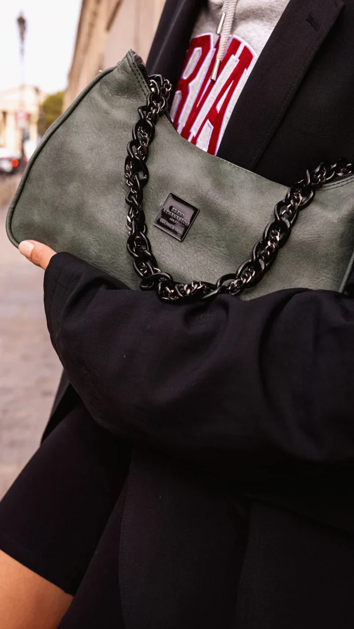 Retro Chain Baguette Bag Mint - Image 8