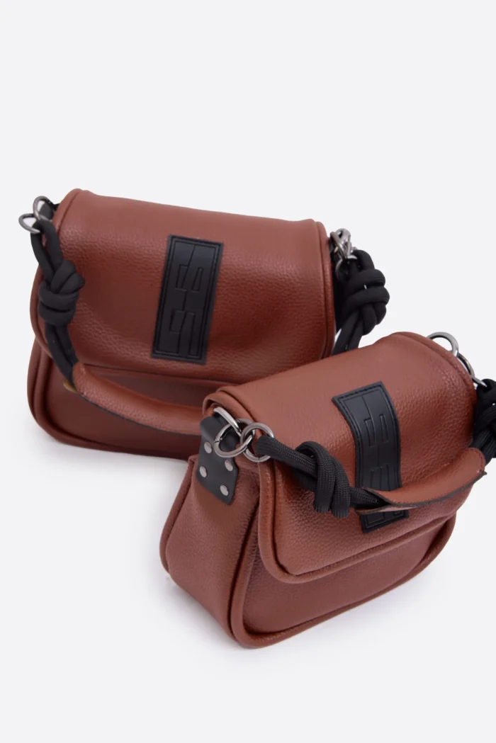 Messenger Combo Τσάντα Χιαστι Καφε Large - Image 3