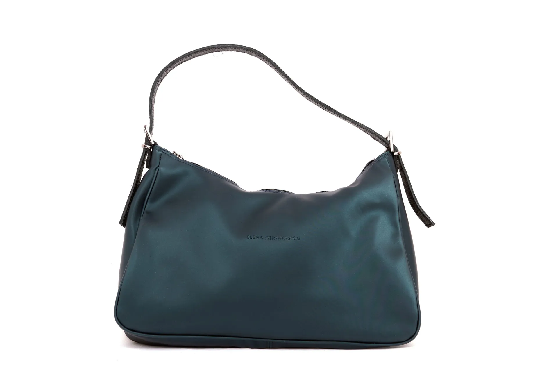 Vintage Baguette Bag Πετρόλ Xl - Image 1