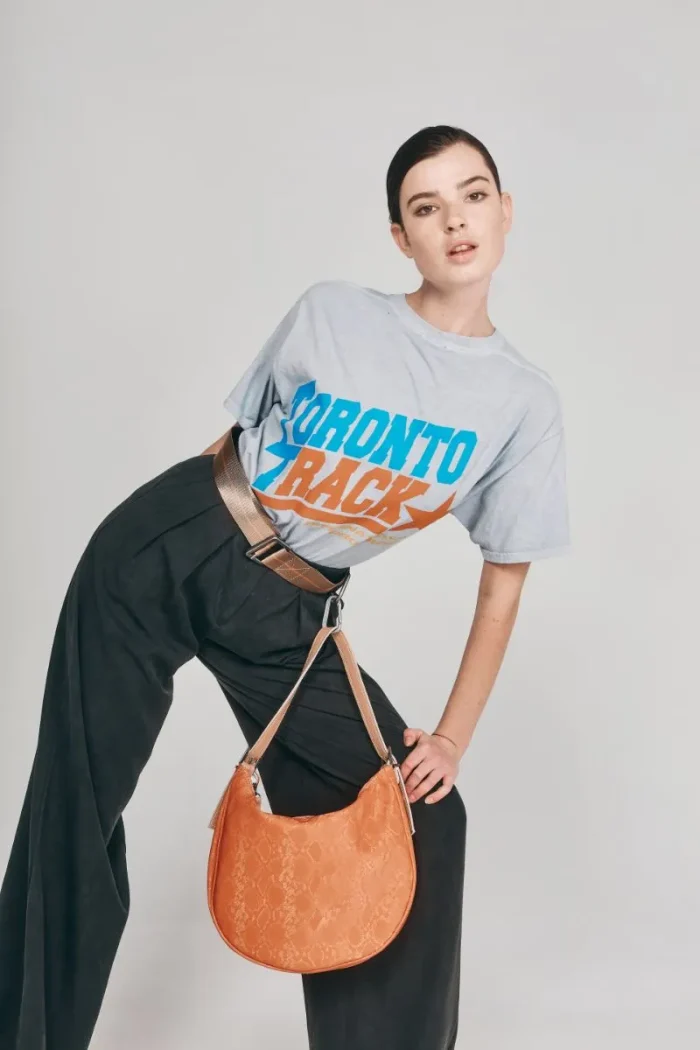 Moon Baguette Bag Πορτοκαλί - Image 3