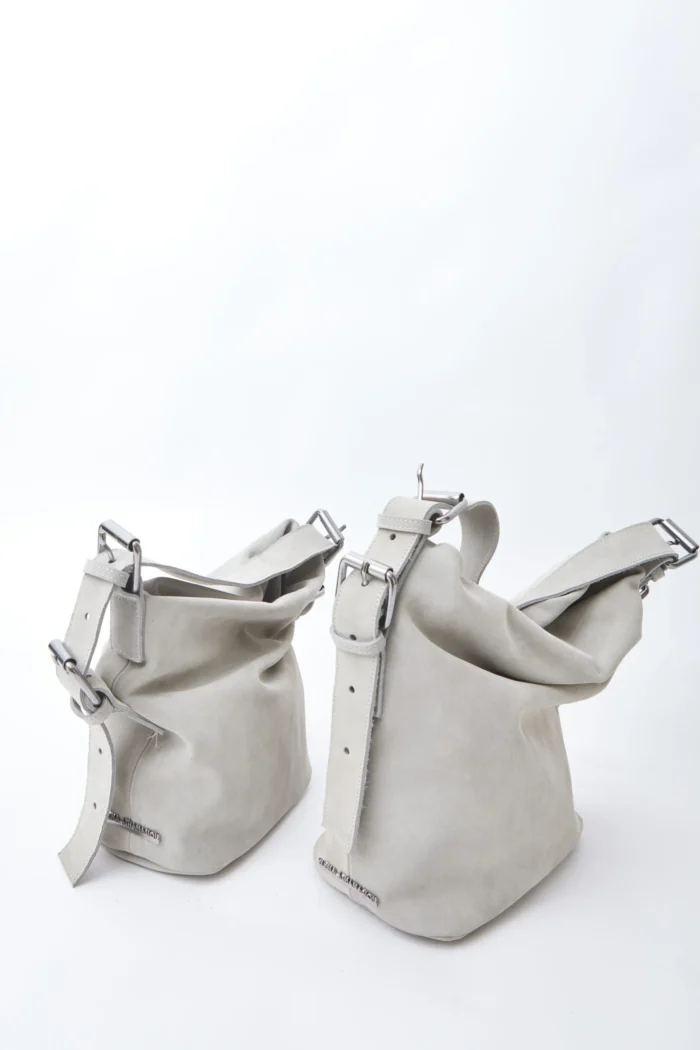 Day To Evening Suede Τσάντα Ώμου Ανοιχτό Γκρι Small - Image 5