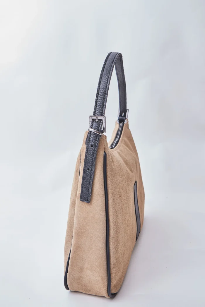 Vintage Baguette Bag Μπεζ Xl - Image 5