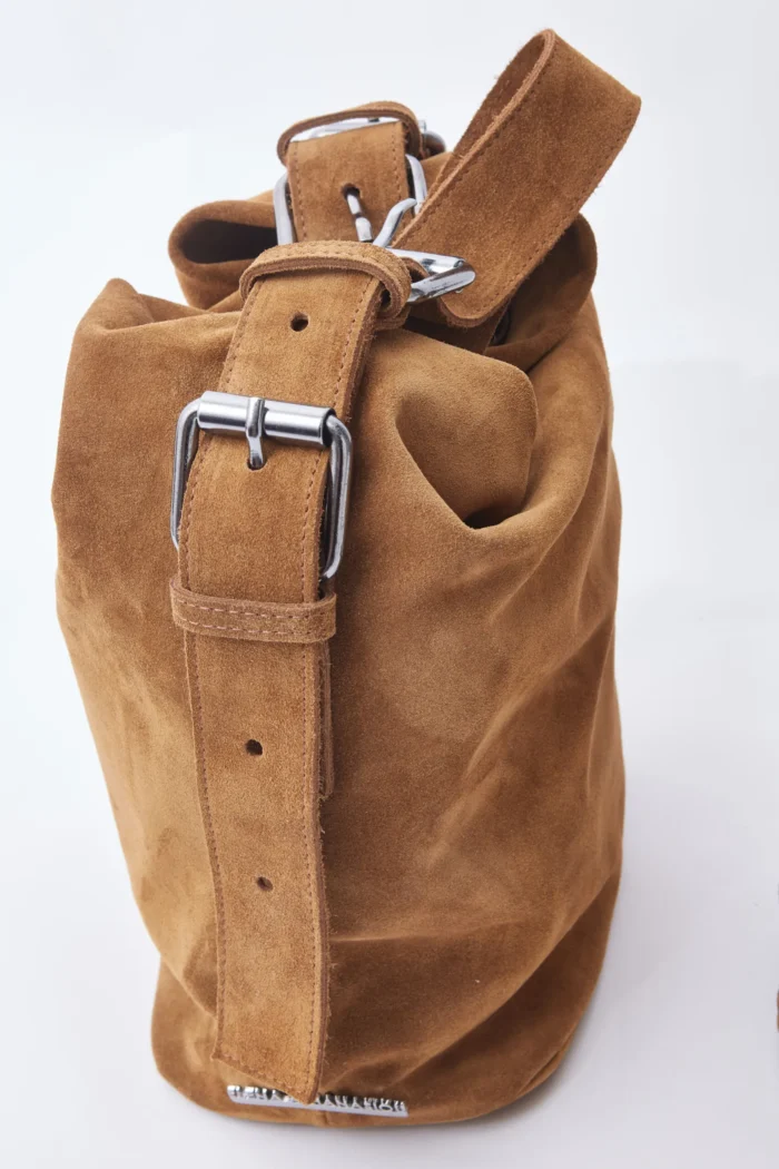 Day To Evening Suede Τσάντα Ώμου Κάμελ Small - Image 3